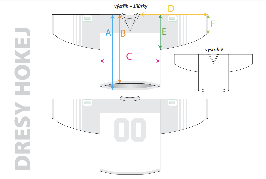 Tabulka velikostí - hokejový dres